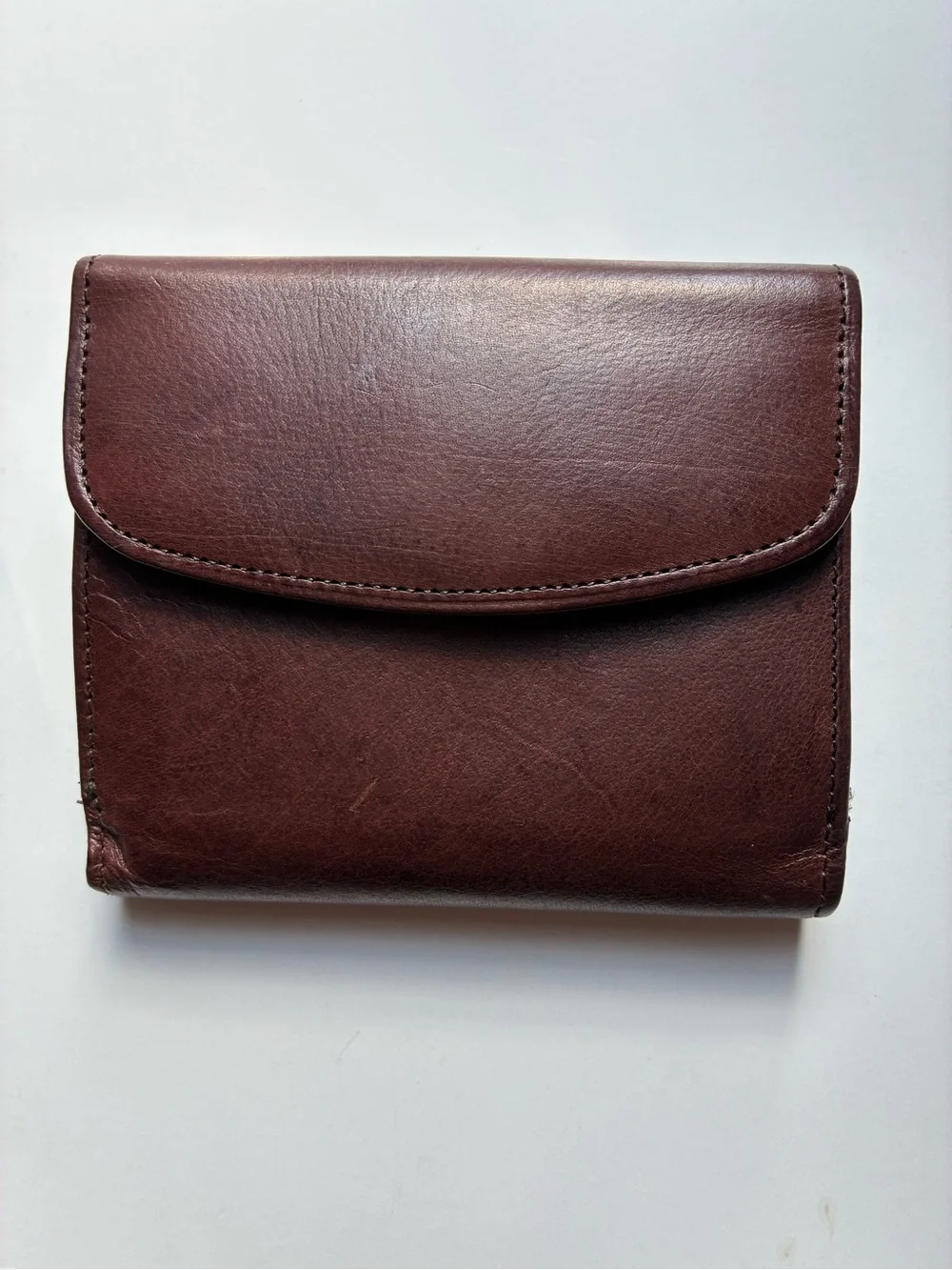 Coach Dark Brown Smooth Leather Square Wallet